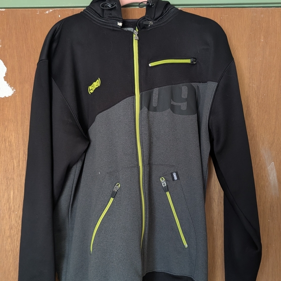 Black and Gray 509 Hoodie with Lime Accents - Picture 1 of 5